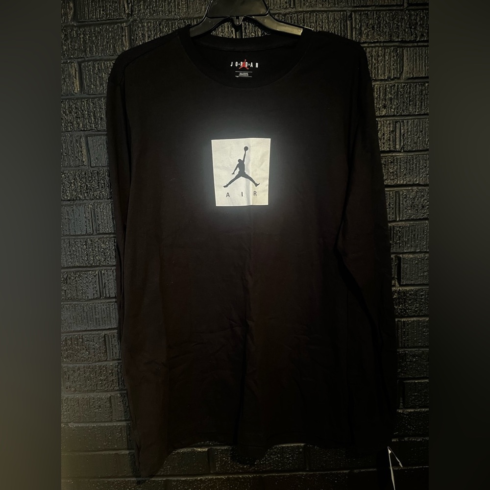 ✨Jordan Black Long Sleeve Tee with Air Logo